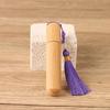 10ml Bamboo Roll On Bottles With Tassel Glass Insert Refillable For Essential Oil Perfume Engravable Travel Portable Empty Vials