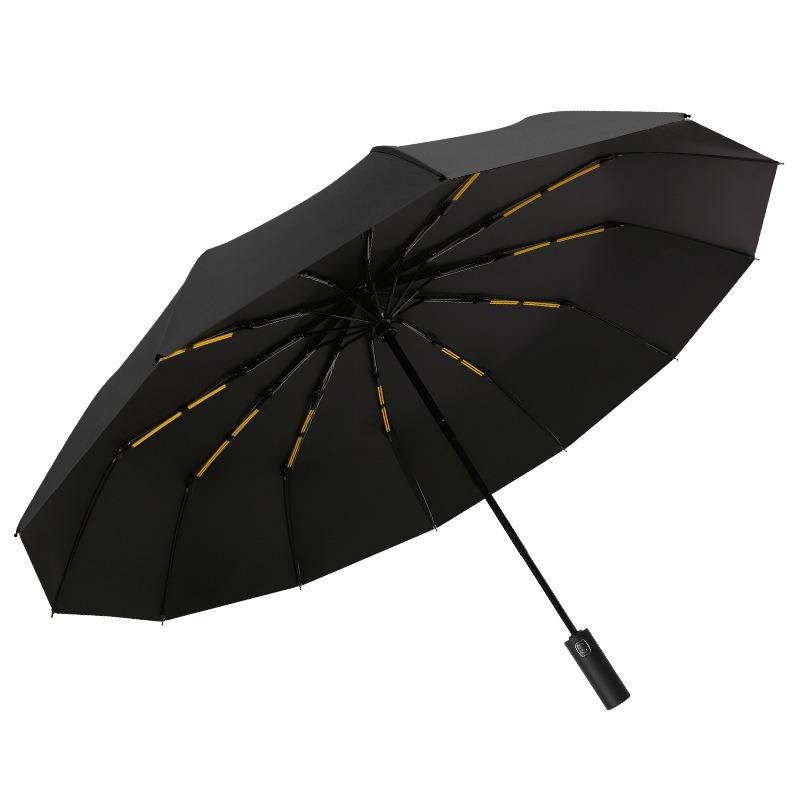 Automatic Umbrella Women's Weather and Rain Sun Umbrella Men's Enlarged Thickened Reinforced Parasol Sunscreen UV Protection