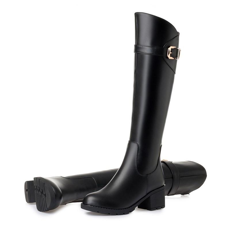 Fashion AIYUQI Women High Boots Genuine Leather 2025 New High-heel Fashion Women Riding Boots Large Size Round Toe Knight Boots Women