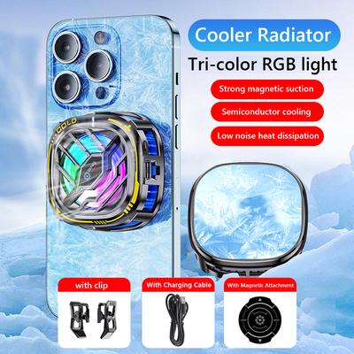 New X76 Magnetic Mobile Phone Cooler Cooling Fan Radiator For PUBG Phone Cooler System Cool Heat Sink For Tiktok Live Streaming