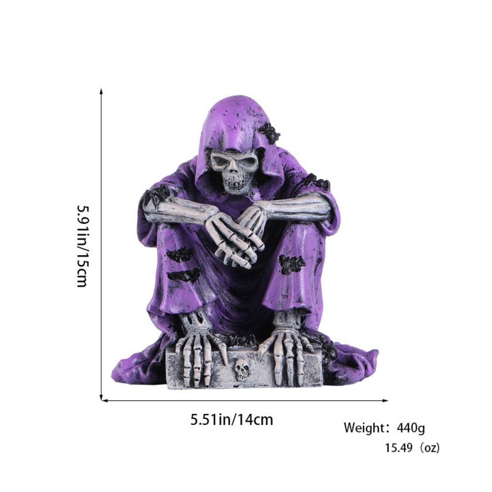 Spooky Halloween Small Ornaments Skeleton Resin Festival Ornaments  Easter Decor