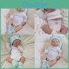 Small Blue Bear Hat Silicone Doll With Reborn Features For Collectors And Gift Enthusiasts
