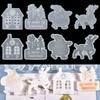 Claus Christmas Tree Hanging Tags Xmas Ornament Epoxy Resin Molds Silicone Mould Crystal Resin Mold