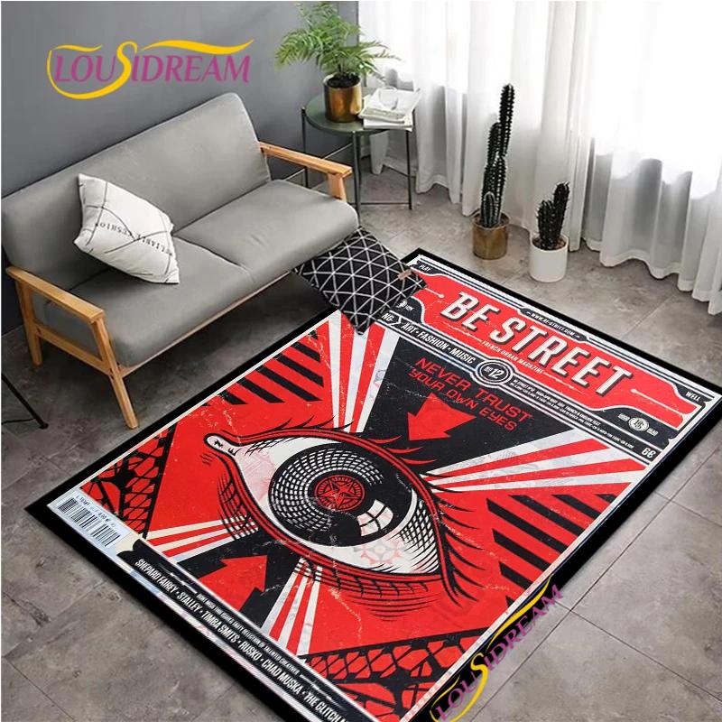 Evil Eye Pattern Nordic Style Area Rug Living Room Bedroom Decorat Yoga Carpet Door Un-slip Floor Mat Photography Props Alfombra