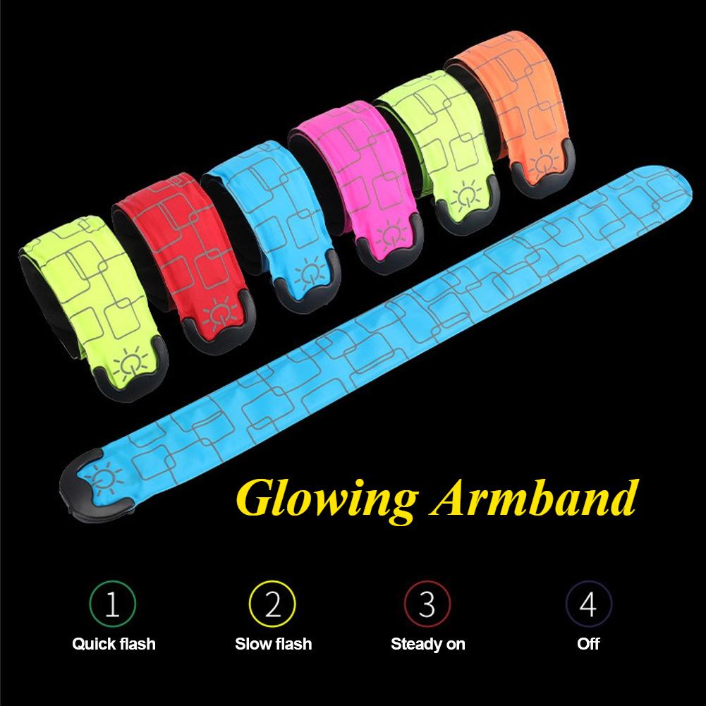 Night Running Armband LED Light Band Cycling Safety Armband Outdoor Sports Safety Arm Belt Leg Warning Rechargeable Wristband