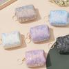 Embroidered Sequin Cute Zero Wallet Coin Purse Earphones Lipstick Organizer Bag Pendant with Keychain Kids Cute Purse Mini Purse