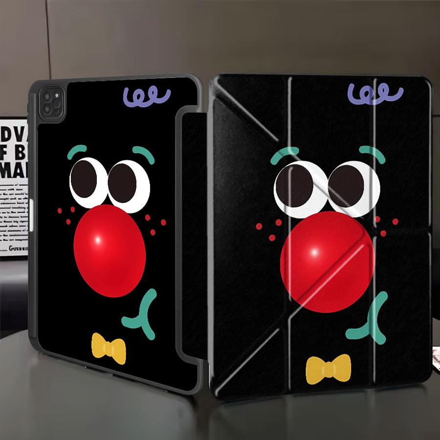 

Чехол-держатель для планшета в виде клоуна с красным носом для iPad Air 4 5 M3 M2 1 2 M4 11 дюймов Pro 11-го 10-го 9-го 8-го 7-го 12,9 дюйма Pro 2025 iPad Mini 6 8.3