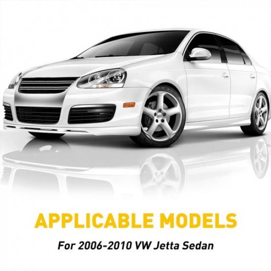 Decal Cover Fit 2006-2010 For VW Jetta 6pcs Black Pillar Posts Door Window Trim