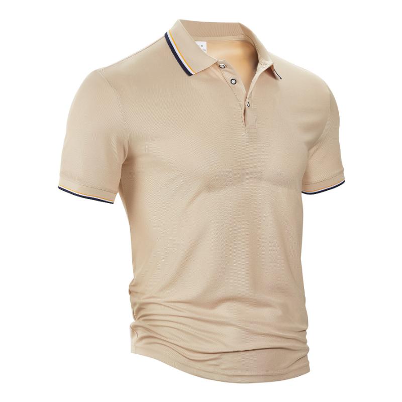 European and American Men's Summer Loose Lapel Short-sleeved T-shirt Casual Clothing