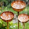 3 Pezzi Picchetto da Giardino Resistente alle Intemperie Picchetti da Giardino in Metallo Stazione di Abbeveratoio per Uccelli Multifunzionale per Giardino Esterno Cortile Patio Decorazione