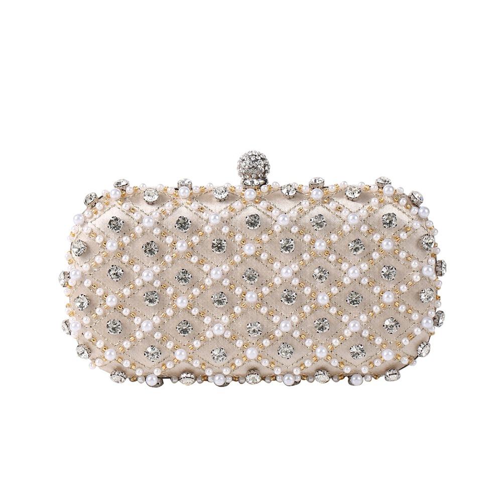 

Luxury Embroidered Diamonds Evening Bags Fashion Ladies Banquet Prom Dress Beading Handbags Purse Wedding Clutch Bag Shoulder
