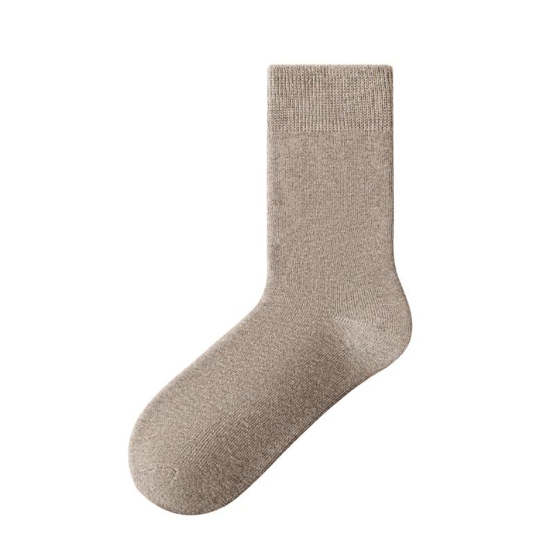 Men In Autumn and Winter Add Velvet and Thick Cold Proof Warm Wool Ring Antibacterial Socks