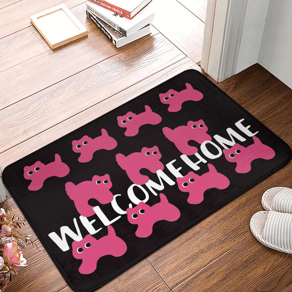 Ins Style Cartoon Animals Welcome Front Door Mat Anti-Slip Indoor Waterproof Doormat Garden Garage Entrance Rug Carpet