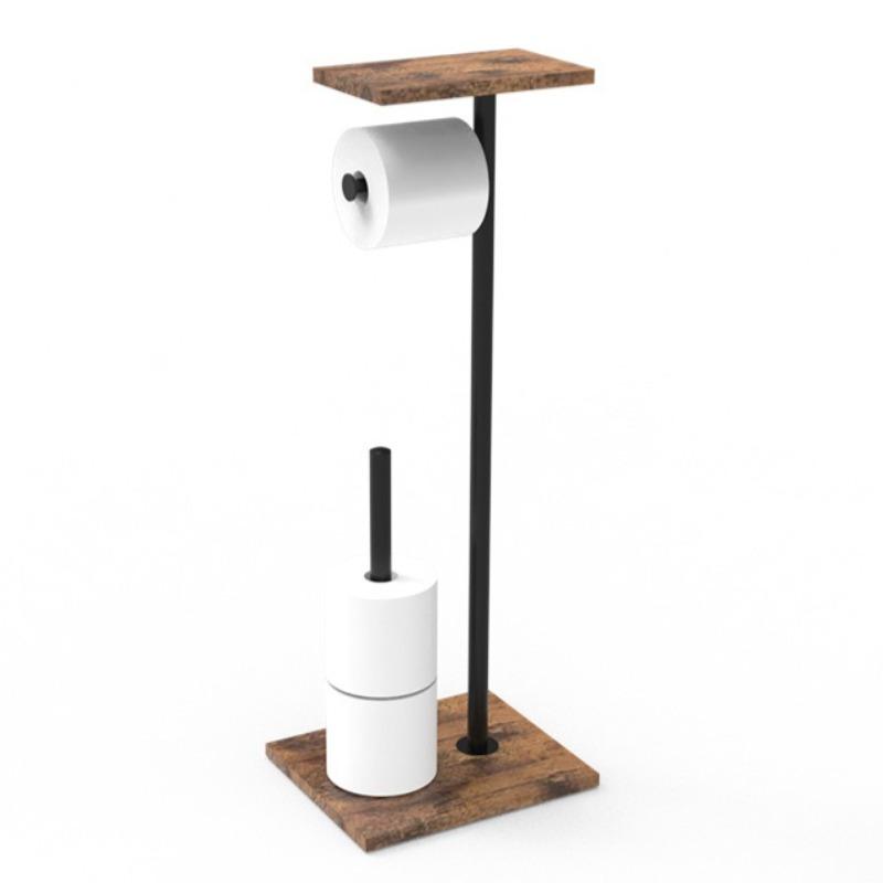Floor Toilet Paper Holder Bathroom Tissue Rack Multifunctional Tissue Holders Wood Elegant Napkin Racks Bathrooms Accessories