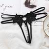 Women Sexy Lace Panties Thongs Pearl Pendant Lace Embroidery G-String T-Back Briefs Underwear Adjustable Ladies Panties Lingerie