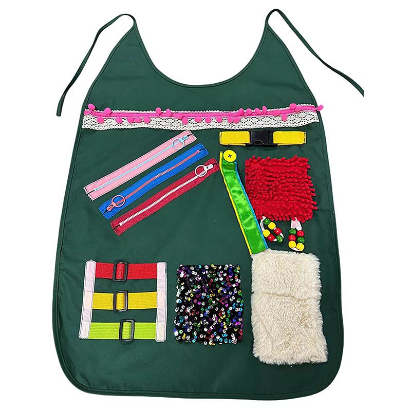 Dementia Patients Sensory Toy Elderly Awareness Training Tools Multifunction Alzheimer Fidget Anxiety Relief Educational Apron