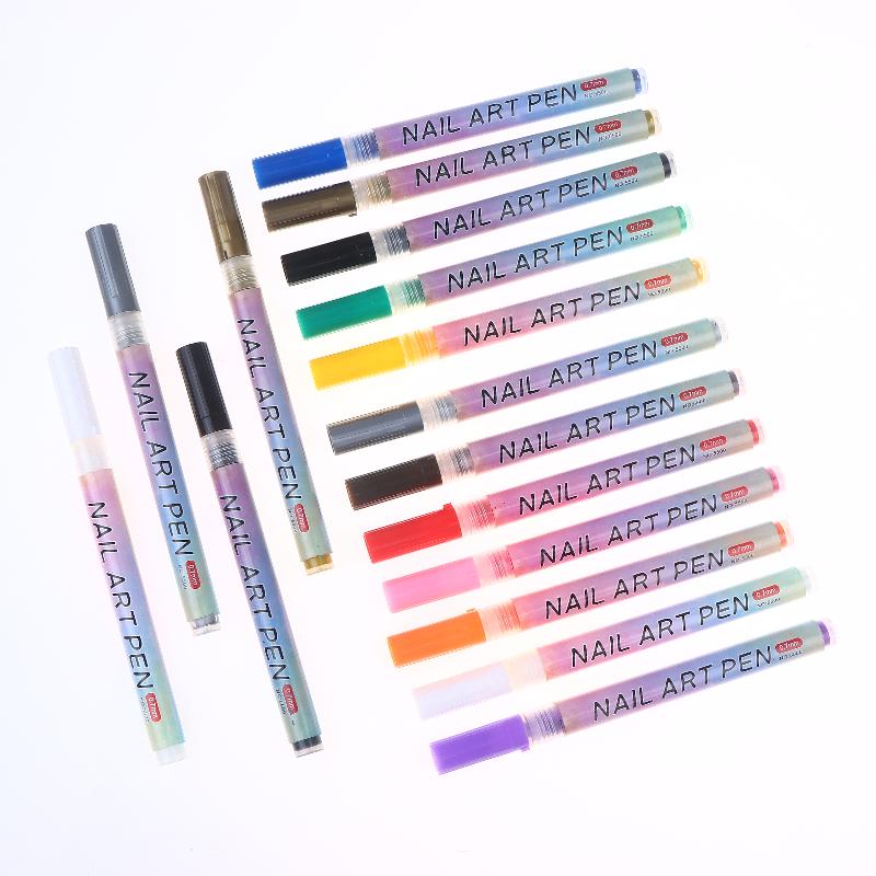 4/12 Stück/Set Bunter Nail Art Graffiti Stift Wasserdicht DIY 3D Nail Art Zeichenstift Abstrakte Linien Feine Malwerkzeuge