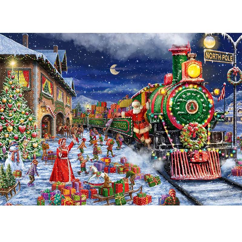 DIY Santa Claus 5D Diamond Painting Full Squrae Drill Cartoon Diamont Embroidery Cross Stitch Kits Gift Home Decor Wall Art