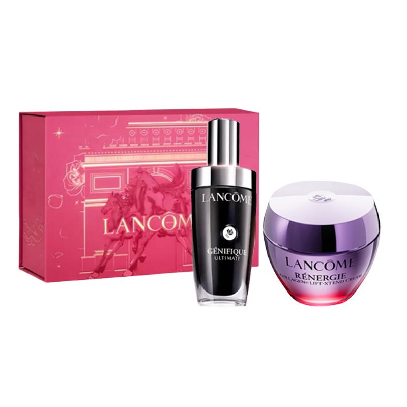 LANCÔME Skin Care Set Small Black Bottle Hydrating 2026 New Year Two-piece Set: Super Repair Small Black Tube Essence 50ml + Facial Cream 50ml