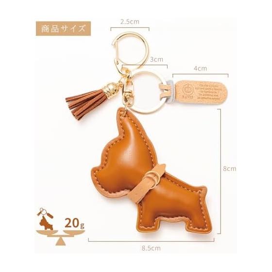 [RAVIS] Dog and Cat Keychain Stylish Leather Bag Charm Cute Adult Cute Plush Toy Key Ring Carabiner with Hook Ladies Popular Brand Animal My Pet Gift