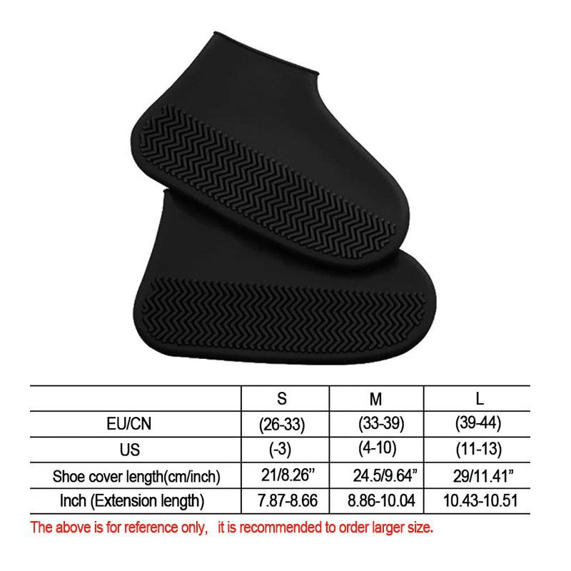Waterproof Rain Shoes Covers Silicone Non-slip Wear-resistant Outdoor Adult Children Boots Portable Elastic Reusable