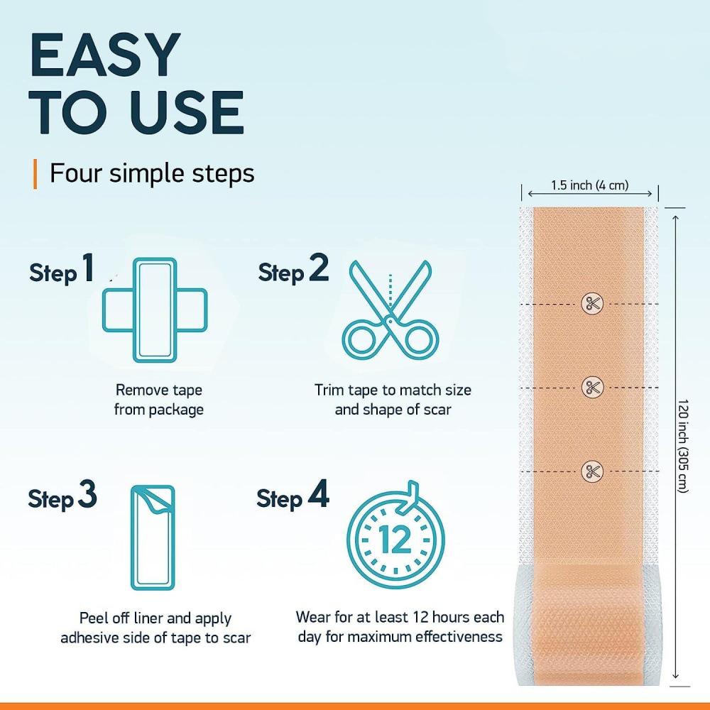 Parche para Cuidado de Cicatrices de Gel de Silicona Transfronterizo - Rollo Engrosado Impermeable Meipi.