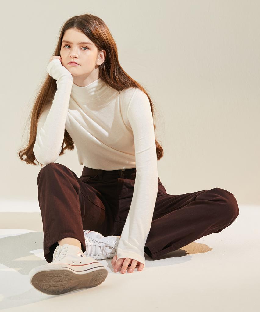 Rul And Y Slit Straight Collar Denim Pants Burgundy