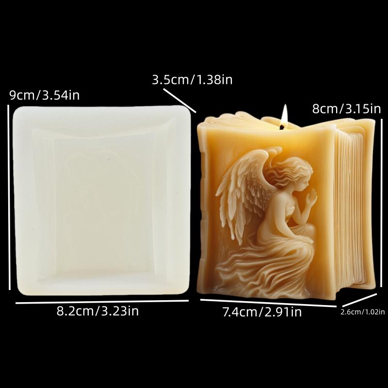 Jesus Mary relief pointed cylindrical candle silicone mold resin mold Jesus Mary goddess holding pomegranate relief gypsum molds