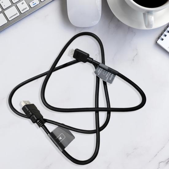 1.2 Meters HDMI-compatible Adapter Cable 1080P 4K Support Anti-interference High Clarity Mini HDMI-compatible To HDMI-compatible 2.0 Cable for Home