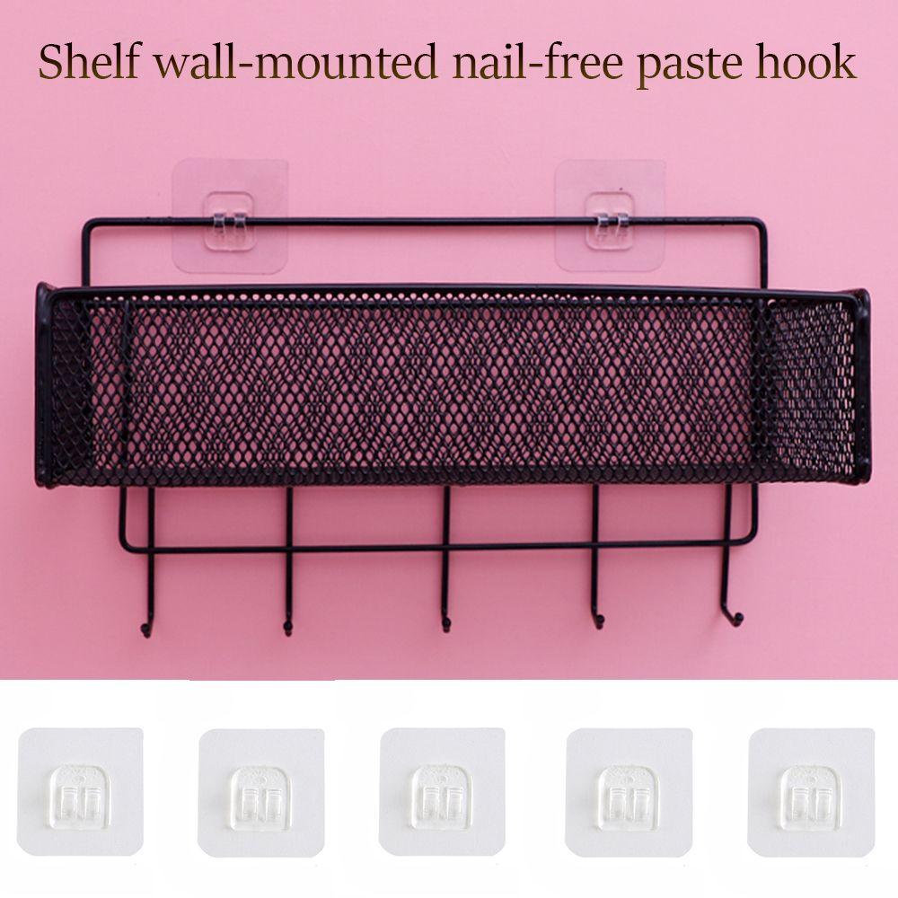 

Прочные аксессуары для ванной комнаты, бесшовная немаркая нашивка для корзин, клейкие крючки, настенная стойка