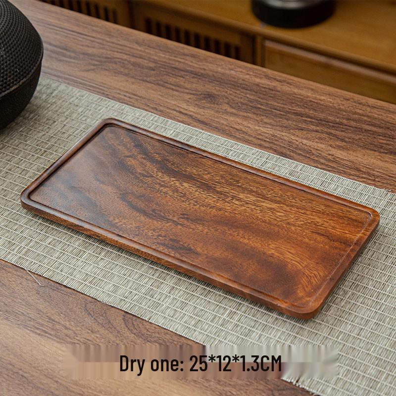 Wooden Leaf-Shaped Snack and Tea Tray