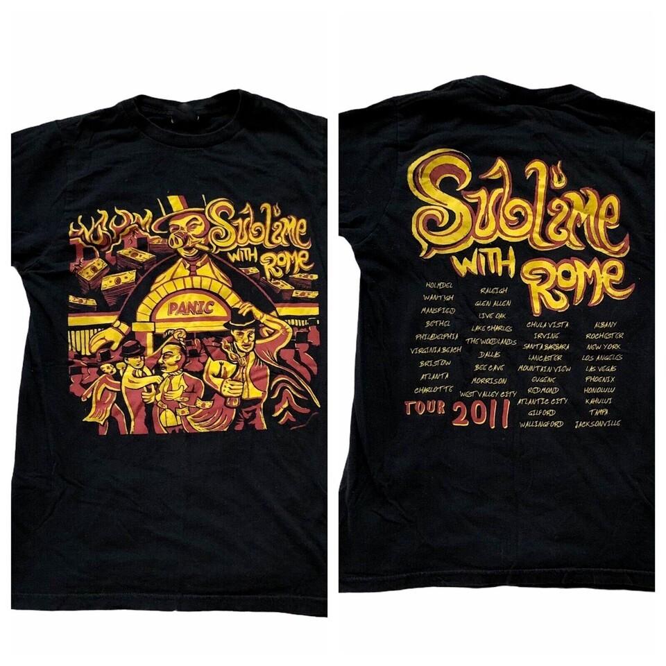 Sublime with Rome Panic TOUR 2011 Unisex Cotton T-shirt All size S-5XL ZL606 XXL