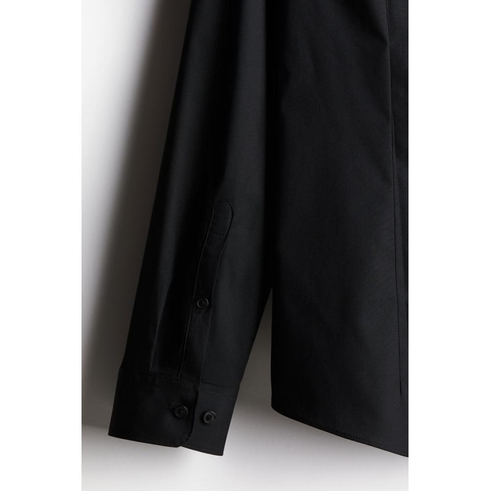 H M Easy Care sliM Fit sHirt Black