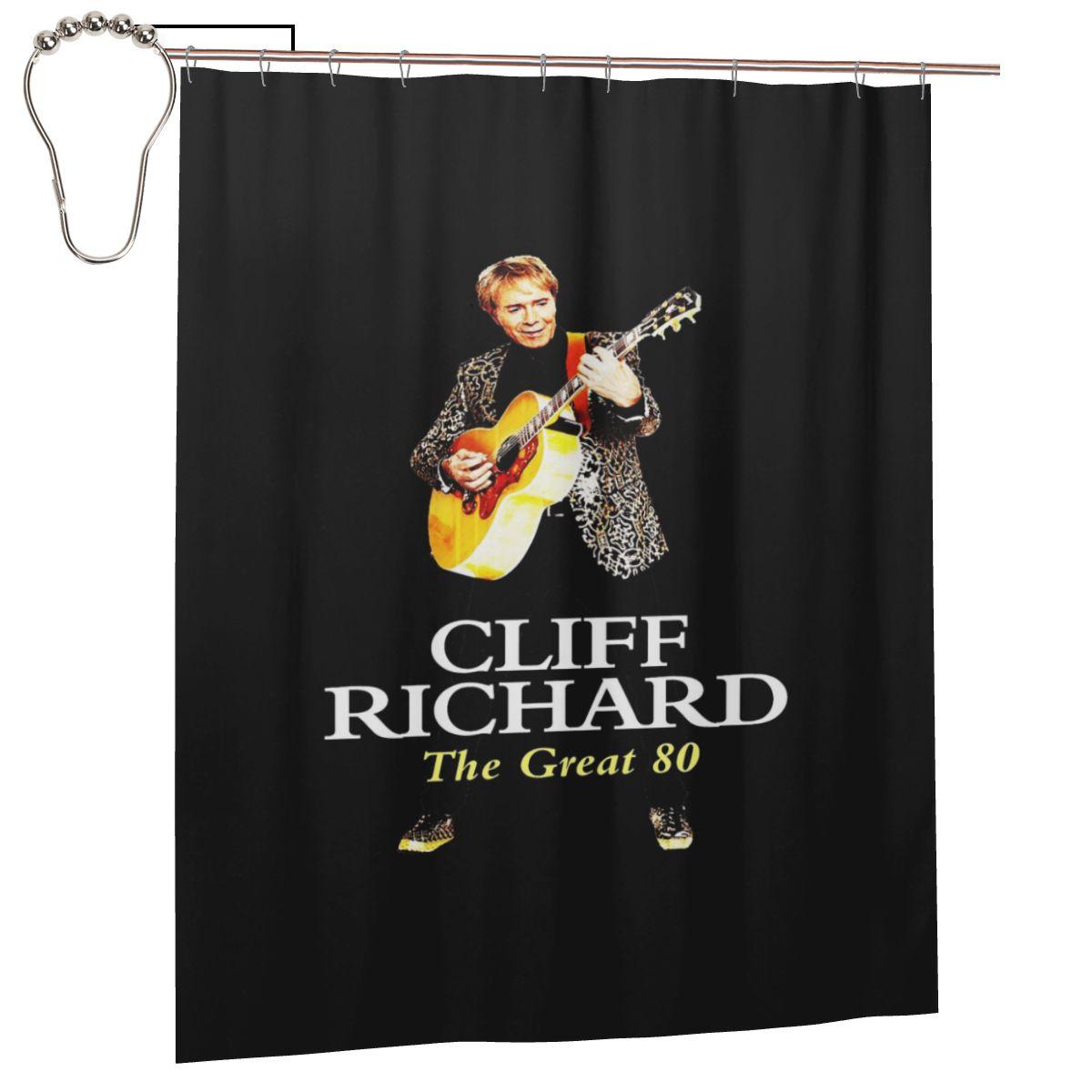 

American Legend Singer Songwriter Actor Cliff Richard Shower Curtain Bathroom Polyester Waterproof Bath Curtains With Hooks W60H190(CM)-1 Pcs