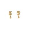 Fashion Digital Shape Micro-Inlaid Zircon Stud Earrings For Women