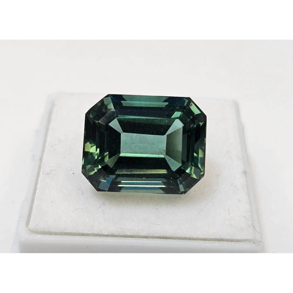Natural Teal Blue Tourmaline 9+ Ct Emerald Cut Stunning Loose Gemstone