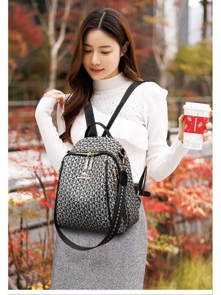 Ultra-Soft Leather Women's Double Shoulder Bag & Backpack - 2024 Fashion Style, Large Capacity, Perfect for Travel & Casual Use