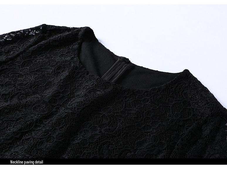 Non-Returnable Embroidered European & American Palace Style Lace Dress, Hip-Wrapped Design, Plus Size Women's Elegant Skirt