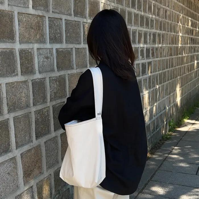 Stitch basic bag - ivory (S size)