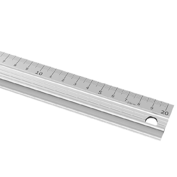 

Student Drawing Ruler Aluminum Alloy Ruler Measuring Tool with Rounded Edges Anti Slip Grip for Technical Drafting