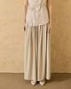 PADO SEOUL Pleated Maxi Culottes Pants Gray