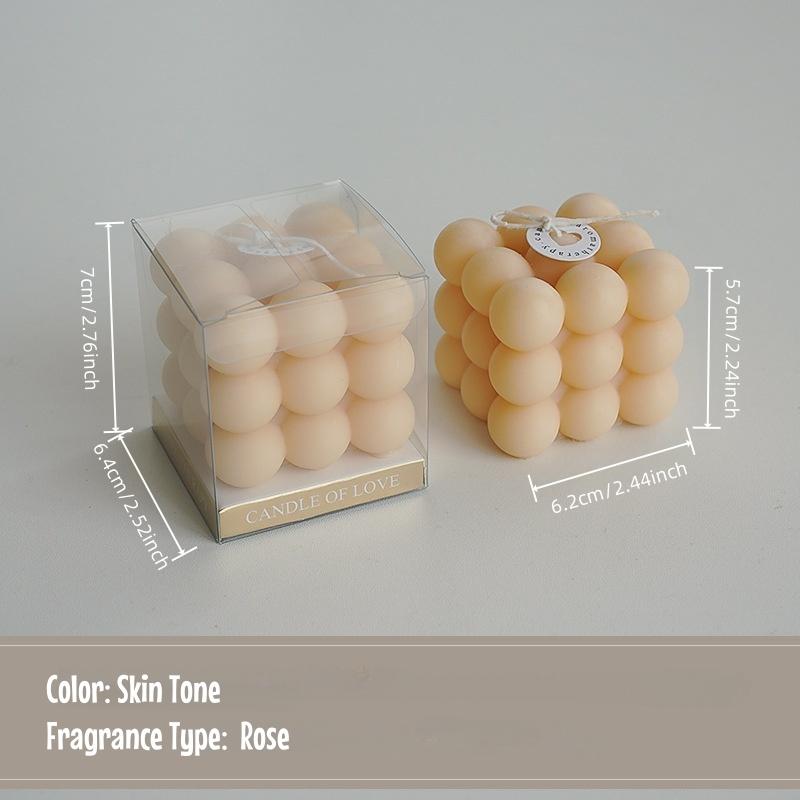 New Arrival Decorative Luxury Bubble Scented Candles with Clear Gift Box Handmade Long-lasting Holiday Easter Aesthetic