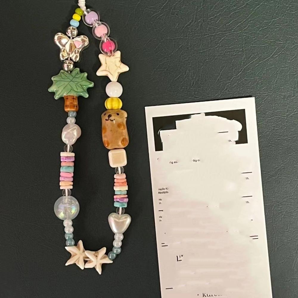 Mobile Phone Hang Rope Acrylic Phone Strap Coconut Tree Strap Decorative Starfish Phone Accessory For Photography Camera Diy