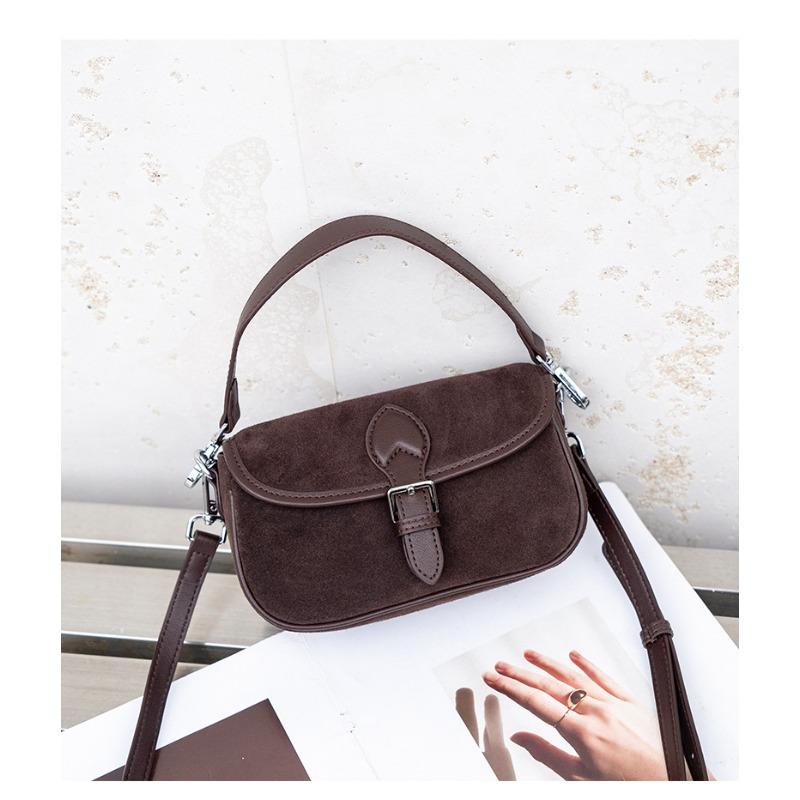 New Matte Cowhide Leopard Print Flip Small Square Bag Women's Oblique Span Leather Shoulder Bag Simple Saddle Bag