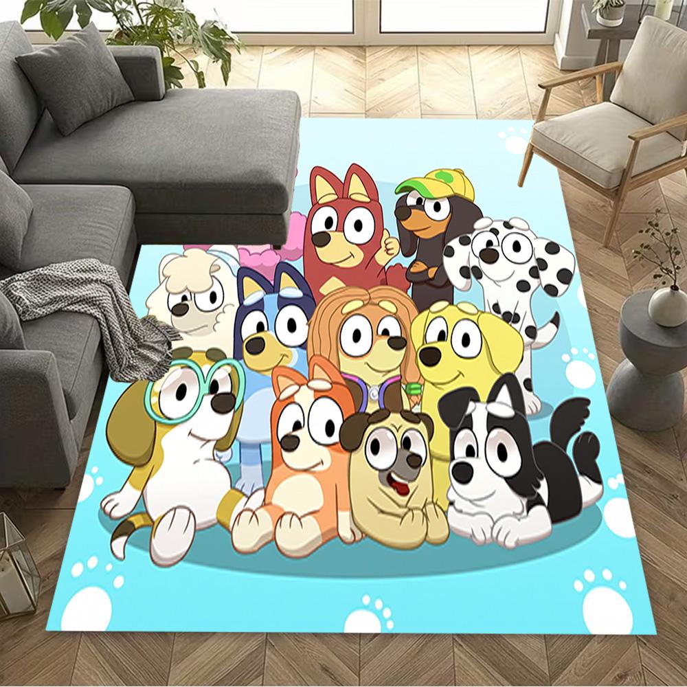 Bluey Bingo Adventure Carpet Perfect for Decorate room Entryway Dining Room Kitchen Antislip Carpet Decorate Offices Perfect Gift for Women/Men
