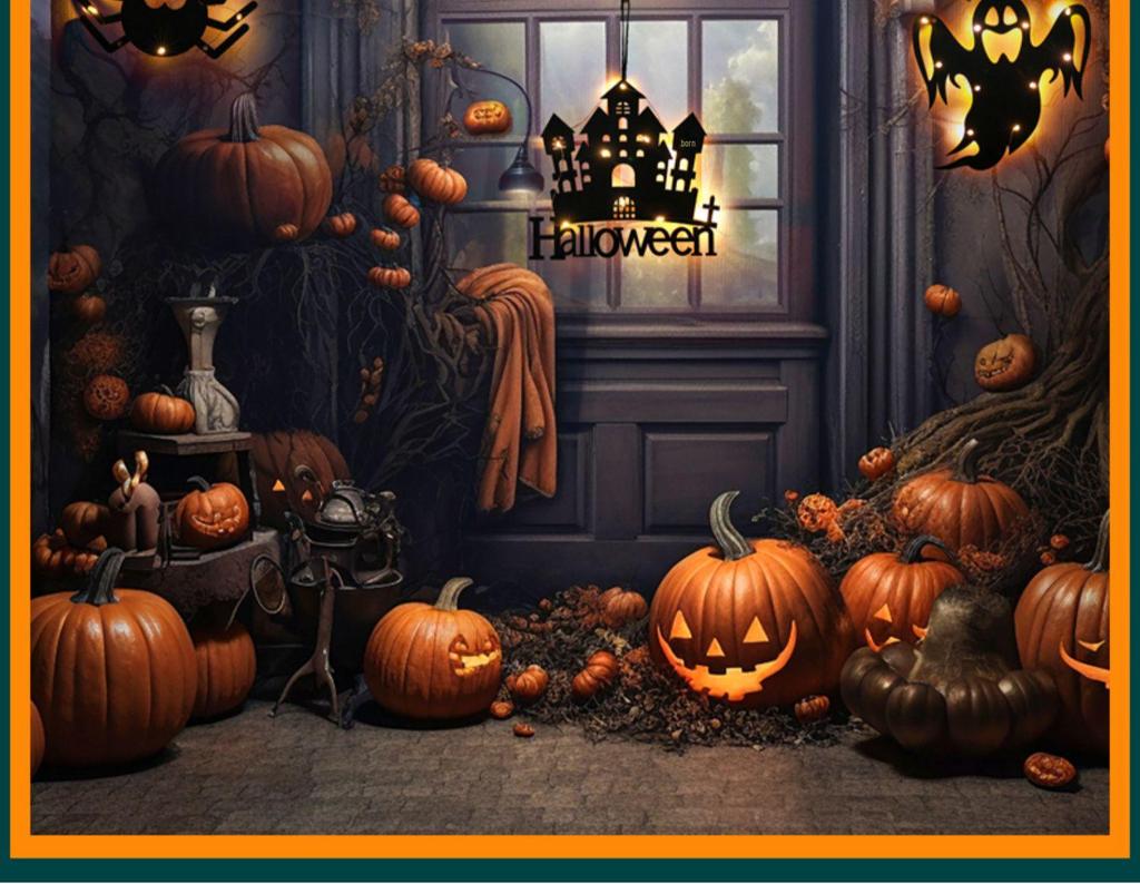 Halloween Party Decorations: Pumpkin Lanterns & Spiderweb Ornaments