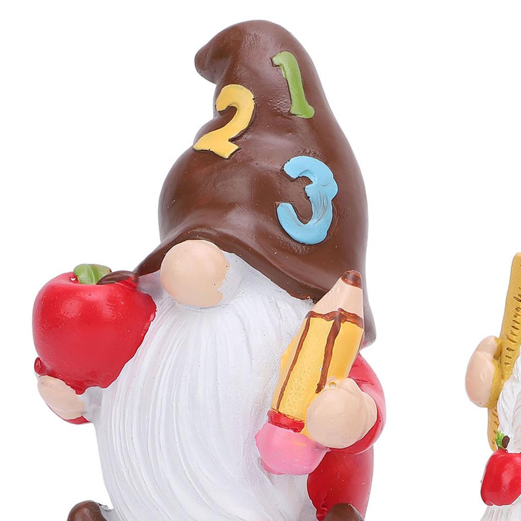 2PCS Faceless Dolls Cute Doll Figurine Resin Ornament for Holiday Graduation Party Desktop Decoration