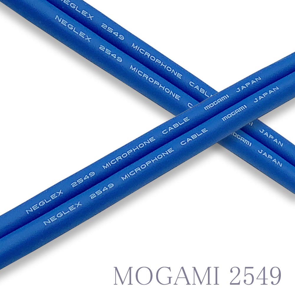 MOGAMI 2549 RCA Audio Line Cable of with REAN NYS366BG (Set 2) (NEUTRIK) (Blue, 75cm)