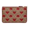 Coach Heart 19 Classic Monogram Zip Closure Heart Print Canvas And Leather Wristlet Women Wristlet Brown CF265-B4P22