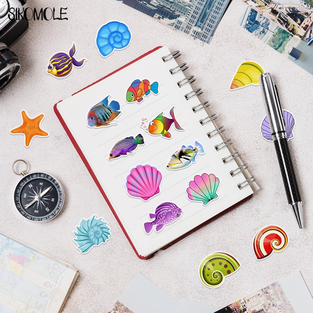 10 30 50Pcs Cute Fish Stickers Animals Hand Account Material Mobile Phone Laptop Luggage Skateboard Waterproof Graffiti Stickers